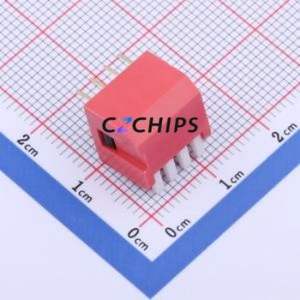 KH-1002-CB2.54-4P DIP Switch Through hole Component (THT) Switch Piano Key 4 PC Pin 2.54mm - Product Image 2