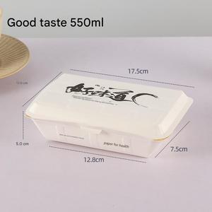 Boîtes à emporter en papier de qualité alimentaire personnalisables en gros avec option logo, boîtes à petit-déjeuner jetables en papier blanc - Product Image 4