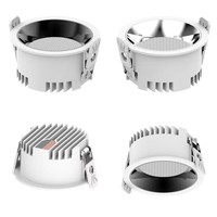Plafonnier LED encastré SMD pour chambre à coucher 7W 12W 18W 24W, option de couleurs du cadre, downlight en plâtre