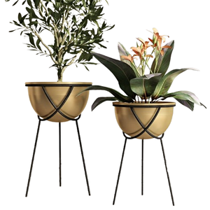 Jardinière de style antique Vente personnalisée Jardinières en métal minimalistes décoratives d'extérieur de haute qualité Décor de plantes vertes - Product Image 2