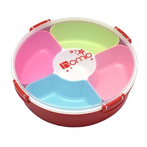 Bomo Five Compartment <b>Snack</b> <b>Box</b> Red 1-3L Eco Friendly Storage Container For Nuts And Candies - Product Image 5