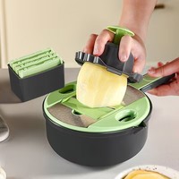 Multifunctionele Groente-En Fruitsnijder Aardappelversnipperaar En Snijmachine Voor Citroenradijs Komkommerkeukengereedschap Met Raspfuncties