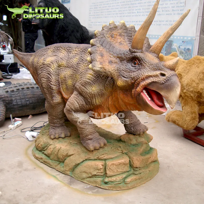 High Quality Handmade Animatronic Baby Triceratops Dinosaur Model