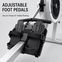 Rameur à air commercial pour entraînement cardio complet du corps, équipement de fitness avec moniteur de performance