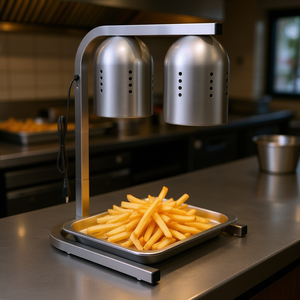 Lámpara de Calor Comercial para Alimentos de 500W, Calentador Eléctrico Independiente de Acero Inoxidable Plateado, Equipo de Catering - Product Image 2