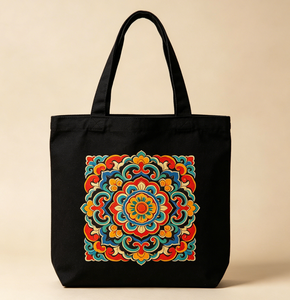 Gift Eco-Friendly Canvas Tote <b>Bag</b> Long Ribbon Rope <b>Foldable</b> Design Animal Prints Custom Logo Printing - Product Image 2