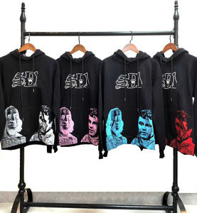 <b>Trendy</b> Brand Top Quality Heavyweight 100% Cotton SDL Casual Hoodie with Diamond Oversized Streetwear for Mens Vintage <b>Hoodies</b> - Product Image 2