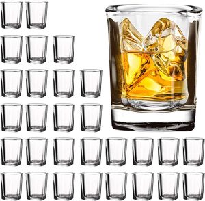 Vasos de Chupito de Vidrio Transparente con Logotipo Personalizado, 2oz/50ml, Listos para Sublimación, para Whisky, Vino, Espresso y Más - Estilo Americano - Product Image 1