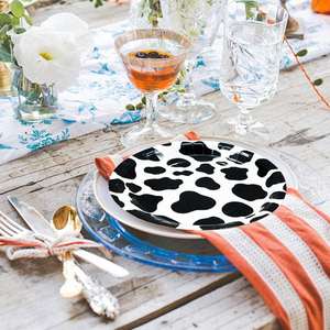 Custom Modern Farm Animal Design 350gsm White Board Party <b>Plates</b> 7-Inch Durable Hot Selling Birthday <b>Shower</b> Holiday Decorations - Product Image 5