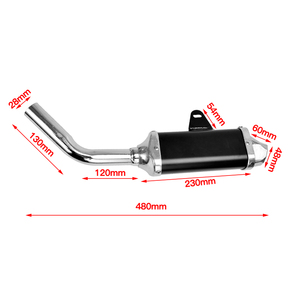 HIAORS – tuyau de silencieux d'échappement de moto de 28mm pour 50cc 70cc 107cc 110cc <span class=keywords><strong>125cc</strong></span> pour <span class=keywords><strong>Honda</strong></span> XR50 CRF50 - Product Image 2
