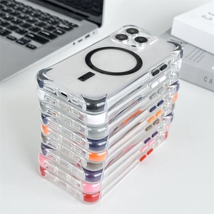 Funda Suave de TPU Transparente para <span class=keywords><strong>iPhone</strong></span> 15 Pro Max, Carcasa Magnética a Prueba de Golpes para <span class=keywords><strong>iPhone</strong></span> 12 13 14 15 16 Pro - Product Image 3