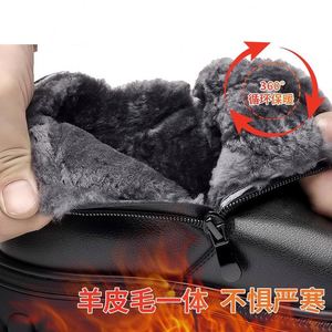 Nouveautés Hiver 2026 : Bottes Chaudes en Laine pour Hommes, Chaussures de Travail Antidérapantes, Chaussures de Randonnée Résistantes à l'Usure, Bottes d'Hiver Montantes - Product Image 6