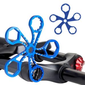 Outils <span class=keywords><strong>de</strong></span> fourche avant <span class=keywords><strong>de</strong></span> vélo 6-en-1 8t/12t 24/26/27/28/30/32mm clé à capuchon <span class=keywords><strong>de</strong></span> vélo <span class=keywords><strong>de</strong></span> montagne en aluminium outils d'installation et <span class=keywords><strong>de</strong></span> réparation - Product Image 2