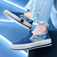 Chaussures en toile pour hommes, nouvelle collection été 2026, respirantes, décontractées, style pêcheur, mocassins à enfiler, semelle en caoutchouc PVC