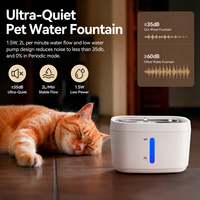 Fontaine à eau intelligente Tuya pour chat, design moderne, débit à induction 360°, écologique, en acier inoxydable, capacité 2,5 L, abreuvoir automatique d'intérieur