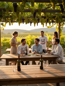 T-shirt da donna con stampa grafica 'Just A Girl Who Loves Wine', manica corta, girocollo, casual, design con bicchiere di vino rosso e cuore, 100% cotone - Product Image 2