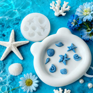 J10-499 Muschel- & Seestern-Silikonform für Fondant & Schokolade Kuchendekoration Backzubehör - Product Image 3