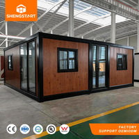 Maison conteneur préfabriquée extensible de luxe moderne, étanche, résistante aux tremblements de terre, portable, modulaire, capsules extérieures, mini-villa