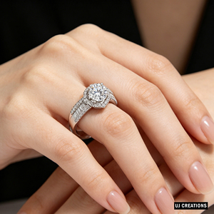 <b>Custom</b> S925|9K|14K|18K Solid Gold one carat Round Lab Grown Diamond Wedding <b>Ring</b> VVS-VS Quality Brilliant Cut <b>Ring</b> - Product Image 5