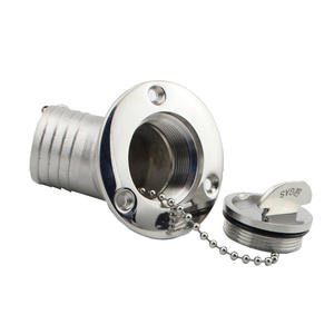 RICHWITS Bouchon de remplissage de carburant articulé en acier inoxydable 316 pour yacht, réservoir d'huile, bouchon de réservoir de carburant et d'eau courbé - Product Image 1