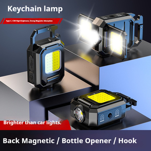 Lampe <span class=keywords><strong>de</strong></span> travail LED COB rechargeable, lampe d'inspection magnétique pour réparation automobile, mini lampe <span class=keywords><strong>de</strong></span> travail, lampe torche porte-clés - Product Image 4