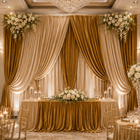 Rideau de fond en tissu velours 10x10 pieds, doux et moelleux, avec un bon tombé, idéal pour les mariages, les fêtes et la photographie, personnalisable OEM en taille et couleur.