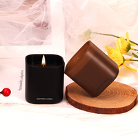 Bougies parfumées décoratives de luxe très vendues au design Café Americano/Bois de Santal Ébène/Vin Rouge pour la maison