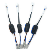 Kustom Pabrik JST VH3.96 2/4Pin pemasangan kabel Ferrite Core UL1007 PVC Female Spade kawat Terminal untuk aplikasi elektronik