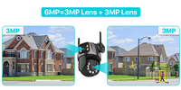 Kit de caméra de sécurité Wi-Fi CCTV 4CH ICsee 6MP H.265, extérieur, étanche, avec vision nocturne, stockage sur carte SD, audio bidirectionnel, NVR