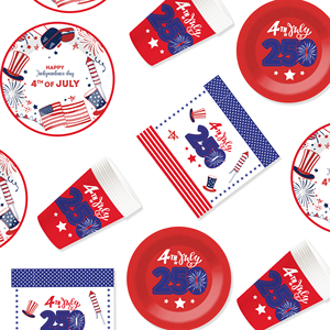 DAMAI - Juego de Artículos para Fiesta del 4 de Julio, Kit con Temática Patriótica para Decoraciones del Día de la Independencia y Día de las Elecciones, Decoraciones para Fiestas, para 8 Personas - Product Image 2