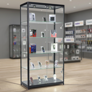 ตู้โชว์กระจกใส LED รุ่น LUX สำหรับซูเปอร์มาร์เก็ต ห้างสรรพสินค้า และร้านขายฟิกเกอร์ - ดีไซน์แบบพกพา - Product Image 2