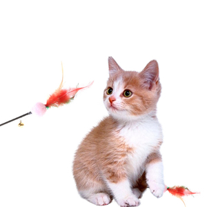 Wholesale Interactive Toy Cat Teaser <b>Stick</b> Toy Cat Playing Cat Rod Multicolor Feather Bell Plush <b>Ball</b> - Product Image 6