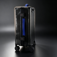 Valise résistante aux chocs en fibre de carbone véritable, approuvée par la TSA, durable, coque rigide, idéale pour les voyages d'affaires et les voyages en plein air