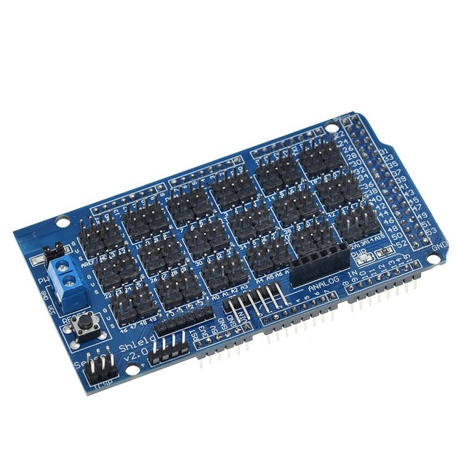 For Arduino MEGA Sensor Shield V1.0 V2.0 Dedicated Expansion Development Board MEGA 2560 Sup IIC Bluetooth SD Robot Parts DIY