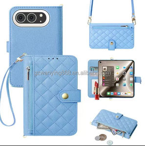 Funda Cartera con Cierre para el Nuevo iPhone, Todos los Modelos 18 <span class=keywords><strong>Duo</strong></span>/Fold, Funda de Cuero para Teléfono, Apple 18 Ultra, Correa Cruzada para el Hombro - Product Image 3