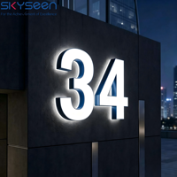 Enseignes lumineuses 3D LED en acrylique personnalisées (frontlit et backlit) pour la publicité et la décoration de bâtiments