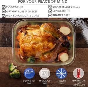 Meilleures ventes : Ustensiles de cuisson en verre borosilicate résistant à la chaleur, compatibles micro-ondes, plats de cuisson rectangulaires et ovales, assiettes à dîner, plats à poisson, OEM - Product Image 4