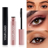 Mascara noir à étiquette privée, 10 couleurs, imperméable, résistant à la transpiration, longue tenue, volume et longueur supplémentaires, maquillage