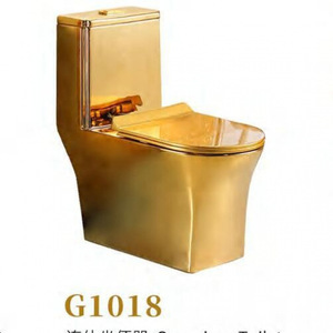 Inodoro Dorado de Una Pieza con Descarga Ciclónica 1.0-1.28 GPF, Montaje en Suelo, S-trap, Ecológico G1016 - Product Image 3