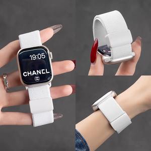 Correa de hebilla magnética trenzada de nailon para Iwatch10 Apple Watch Correa <span class=keywords><strong>AppleWatch</strong></span> 9/8/7/6/<span class=keywords><strong>se</strong></span> - Product Image 2