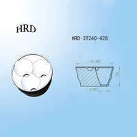 Réflecteur à 3 LED usiné CNC en AL6063, surface lisse pour lampe torche tactique OEM