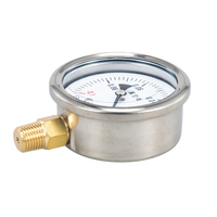 Manomètre mécanique à tube Bourdon Double-An Y100BF pour compresseur d'air et système hydraulique - Plage de mesure -0,1-0 MPa - Garantie 1 an