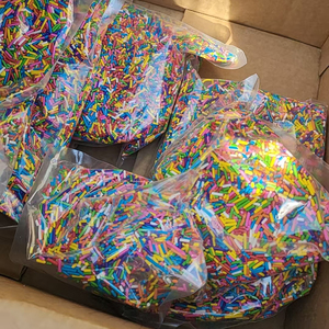 Confettis pour gâteaux <span class=keywords><strong>en</strong></span> gros, 1 kg, confettis Jimmies <span class=keywords><strong>arc</strong></span>-<span class=keywords><strong>en</strong></span>-<span class=keywords><strong>ciel</strong></span>, couleur chocolat, Jimmies comestibles pour la décoration de gâteaux - Product Image 4