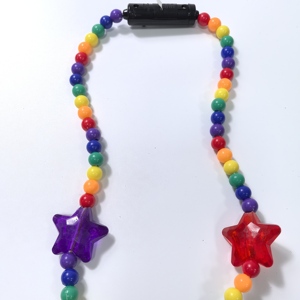 Collana LED con Perline Arcobaleno all'Ingrosso - Realizzata in Materiale ABS Luminoso e Sicuro, Ideale per Feste e Occasioni Speciali - Product Image 5