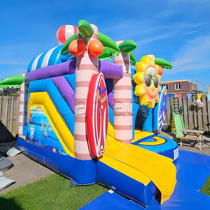 Nuevo Castillo Inflable <span class=keywords><strong>con</strong></span> Tobogán, Temática de <span class=keywords><strong>Playa</strong></span> Oceánica, Inflable para Fiestas, Parque Infantil, Combo de Brincolines, Castillo Inflable para <span class=keywords><strong>Alquiler</strong></span> - Product Image 5