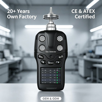 Détecteur de gaz portable Eranntex 4 en 1 certifié CE/ATEX, moniteur multi-gaz EX CO H2S O2 haute précision avec écran LCD couleur 2,31 pouces pour espaces confinés
