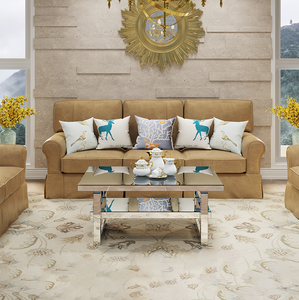 Modern Square Luxury Convertible Coffee <b>Table</b> with Adjustable Height Tempered Glass Top Indoor Use for <b>Small</b> Apartments - Product Image 5