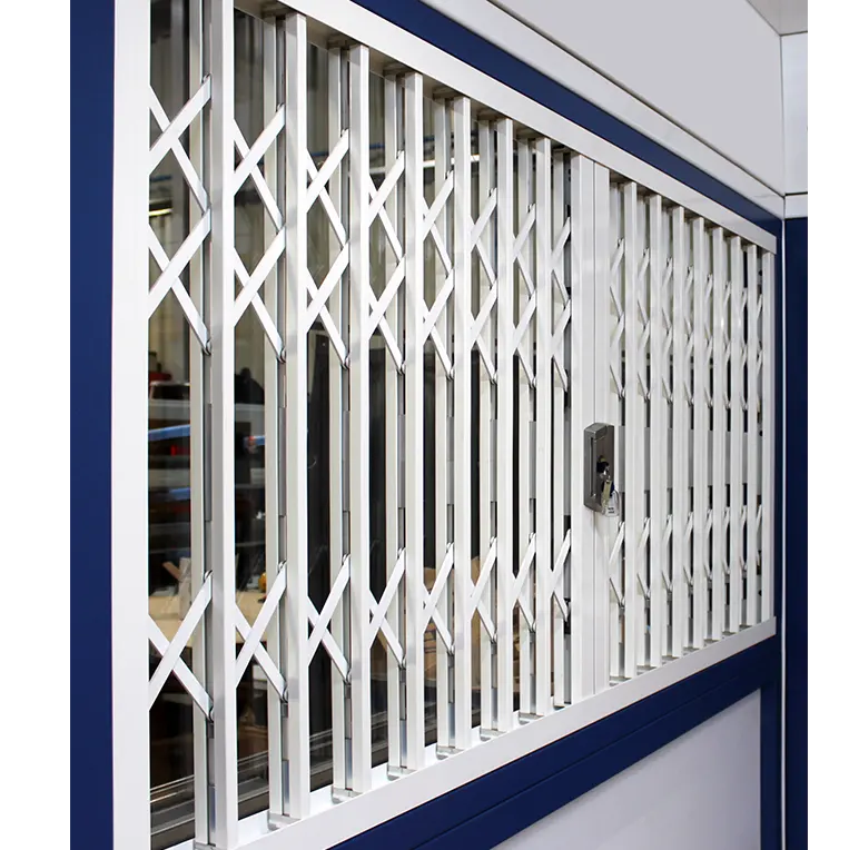 Security Grill Galvanized Steel Fixed Retractable Window Grill Design Wrought Iron Window Design