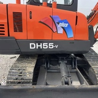 Mini-excavatrice d'occasion Doosan DH55 DH55-V 2024 d'origine coréenne, 5T 5,5 tonnes, petit modèle, prix bas, en stock