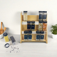 Étagère de rangement multifonctionnelle en bambou à trois niveaux, support de bureau pour cuisine, organisateur de bureau, rangement pour articles divers